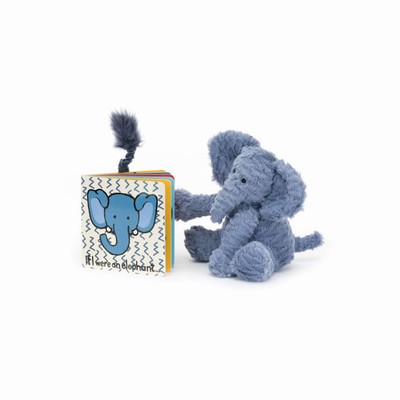 Jellycat If I Were An Elephant Board and Fuddlewuddle Elephant Medium Australia | 019472MQF